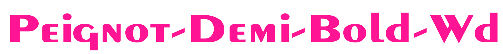 Peignot-Demi-Bold-Wd預覽圖片