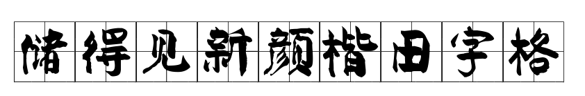 儲(chǔ)得見(jiàn)新顏楷田字格